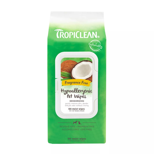 TropiClean® Hypoallergenic Cleaning Pet Wipes